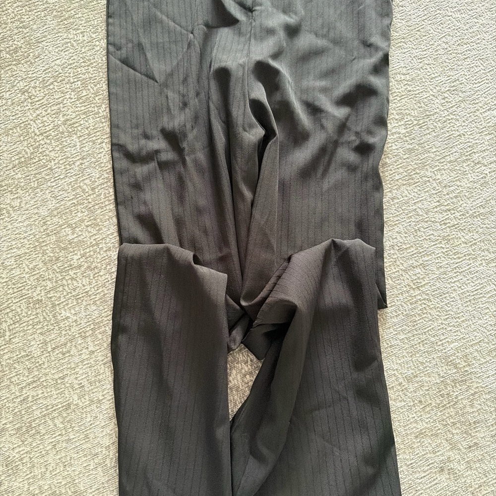 Men's Black Pinstripe Dress Pants